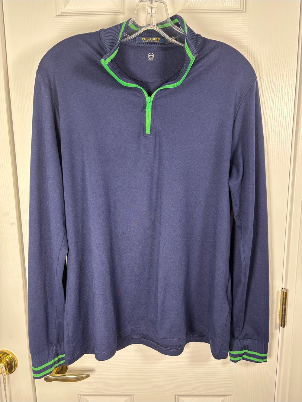 Polo Golf Ralph Lauren Extreme Jersey French Navy Womens Golf Pullover Top Large - Picture 2 of 8